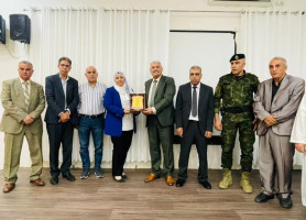 جمعية النجدة الاجتماعية لتنمية المرأة الفلسطينية تشارك في حفل تكريم الأستاذ تحسين حسان