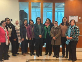 جمعية النجدة الاجتماعية لتنمية المرأة تشارك في زيارة نسوية لتهنئة مديرة هيئة الأمم المتحدة للمرأة في فلسطين