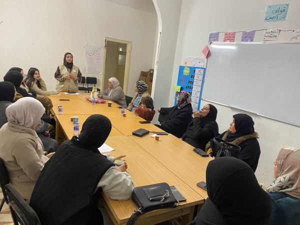 جمعية النجدة الاجتماعية بالتعاون مع جمعية طوباس الخيرية تفتتح لقاءات لتمكين النساء النازحات من مخيم جنين